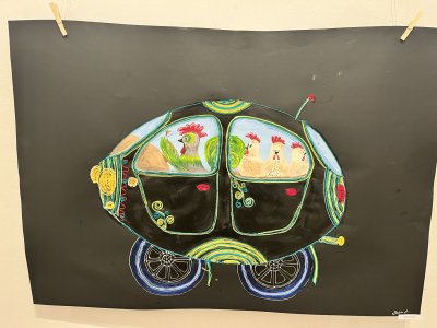 Prace plastyczne na wystawie świątecznej